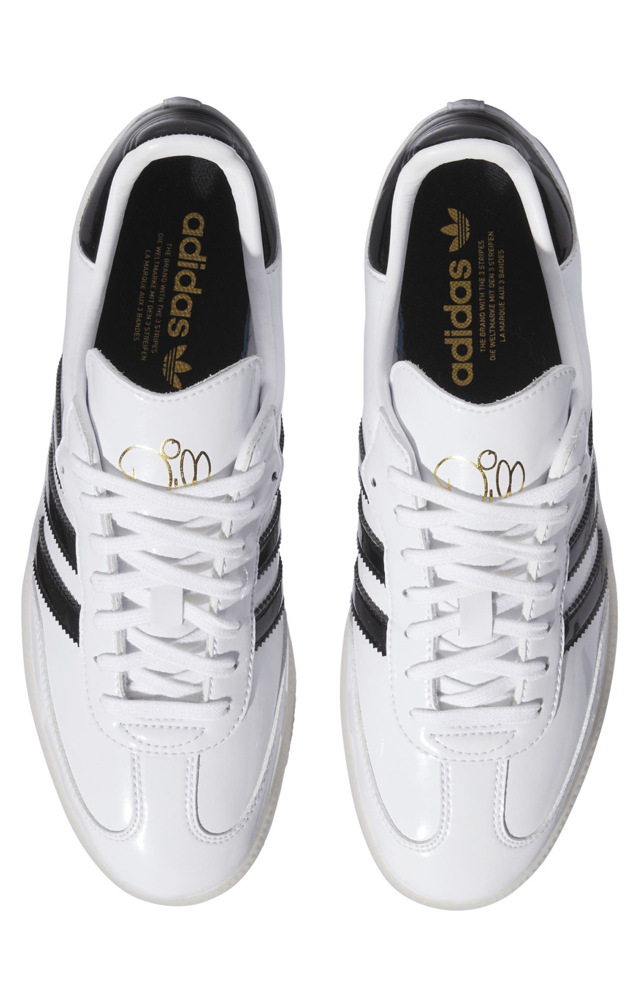 adidas Dill Samba Patent Low Top Sneaker, Alternate, color, 