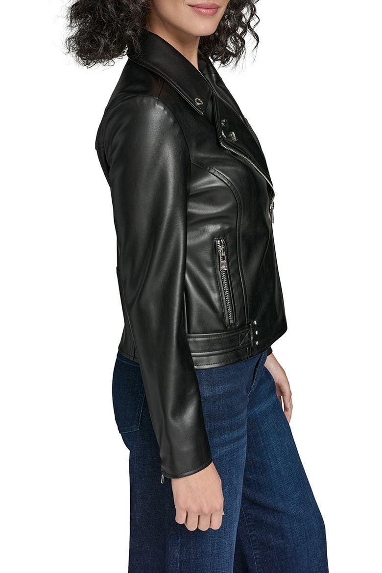 Moto Jacket With Charm Studs, Alternate, color, BLACK