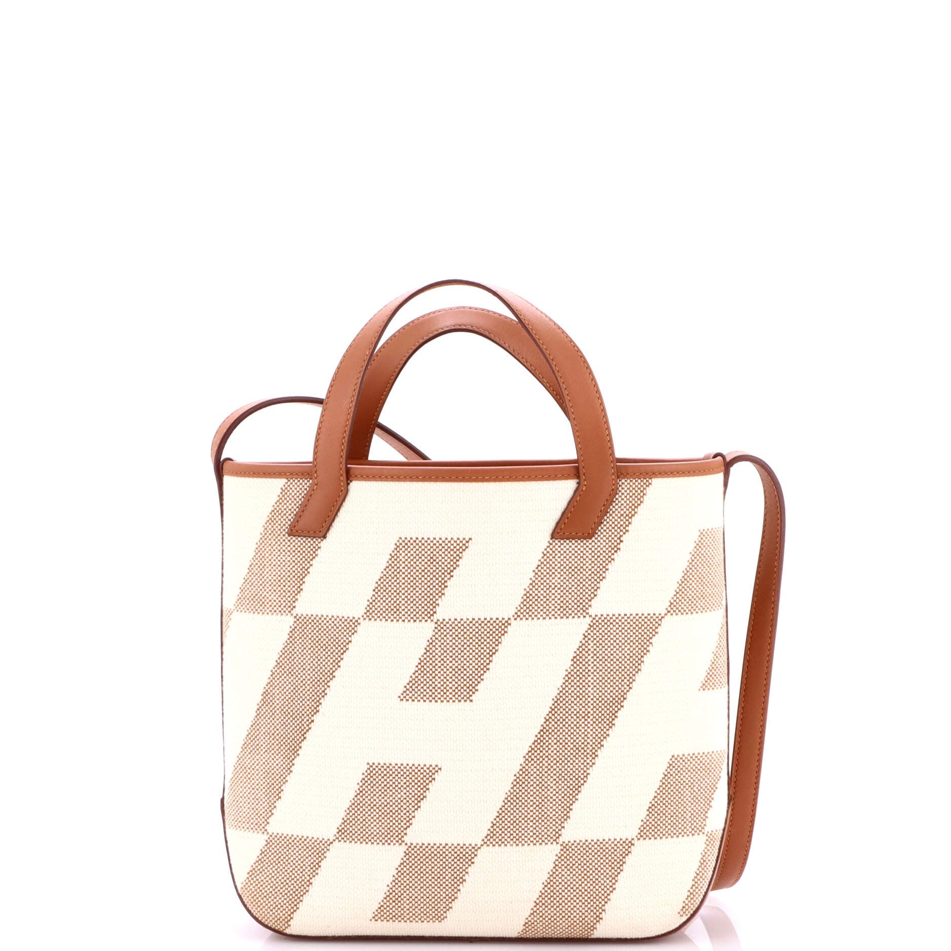 Pre-Owned Hermes Cabas H en Biais Tote Canvas with Leather 27, Alternate, color, Gold