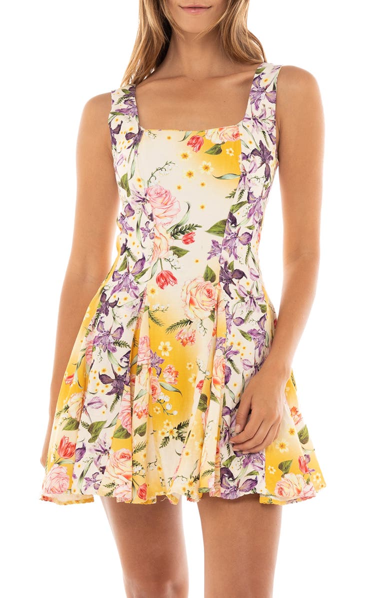 Agua Bendita Kristen Dreamin Floral Cover-Up Sundress, Main, color, 