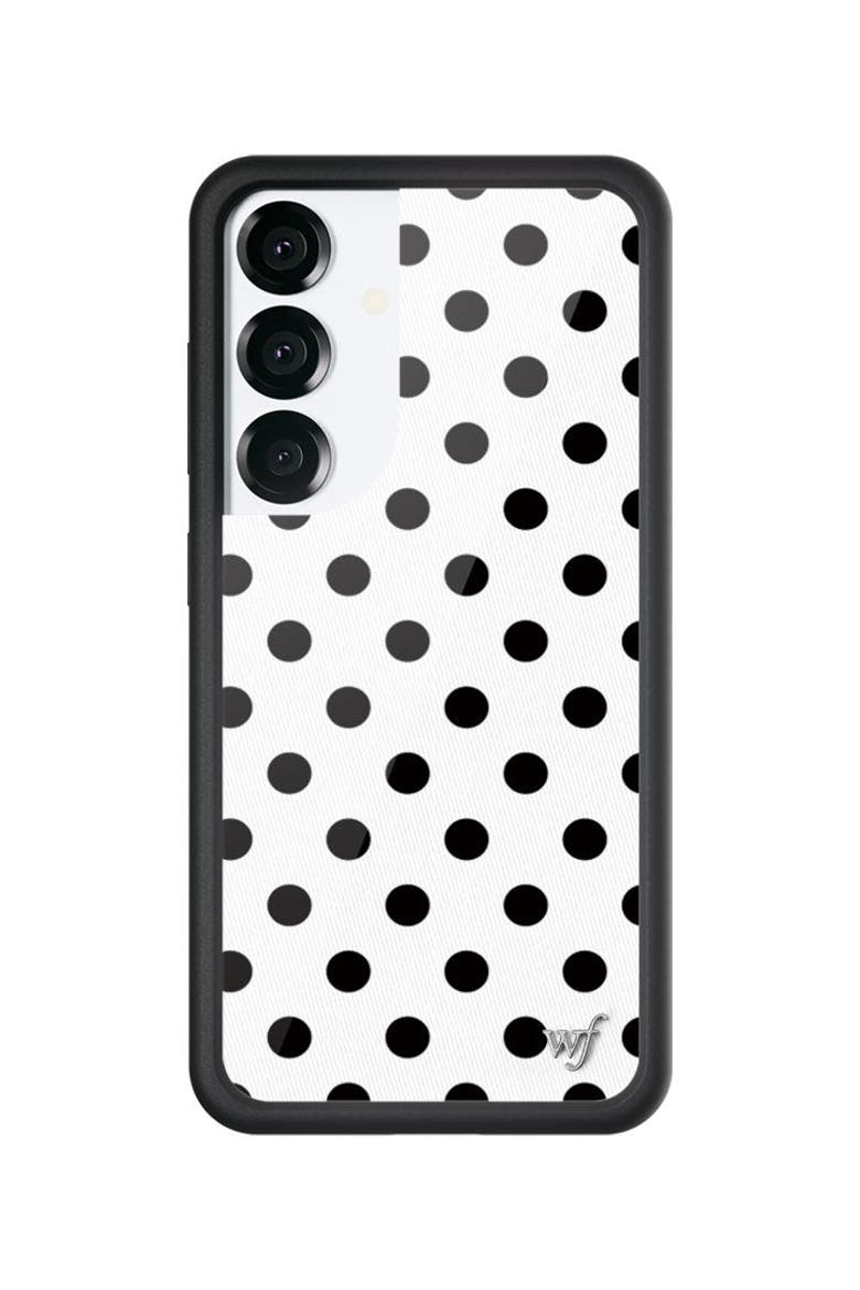 Polka Dot | White and Black Samsung Galaxy S25/S25 Edge/S25 Plus/S25 Ultra Case, Main, color, Galaxy S25