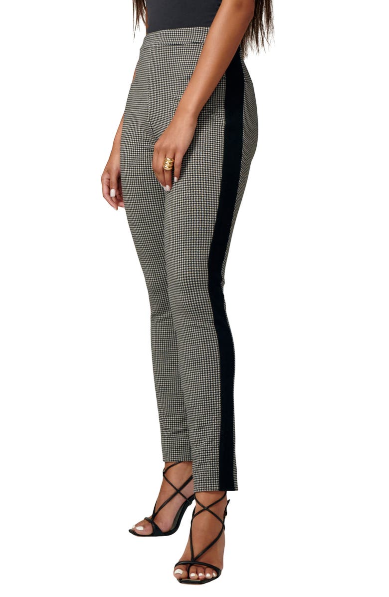 LITA by Ciara Leader Houndstooth Cotton Blend Track Pants, Alternate, color,