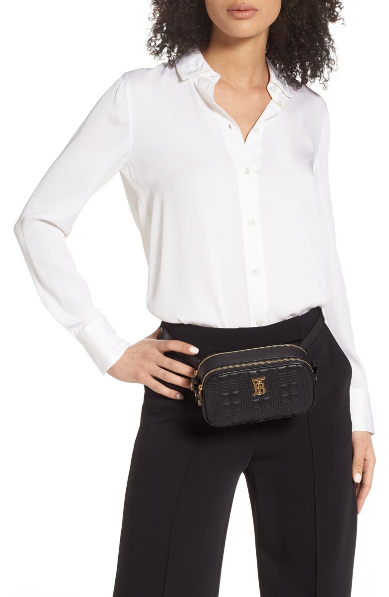 Burberry Micro Quilted Leather Camera Bag, Alternate, color,