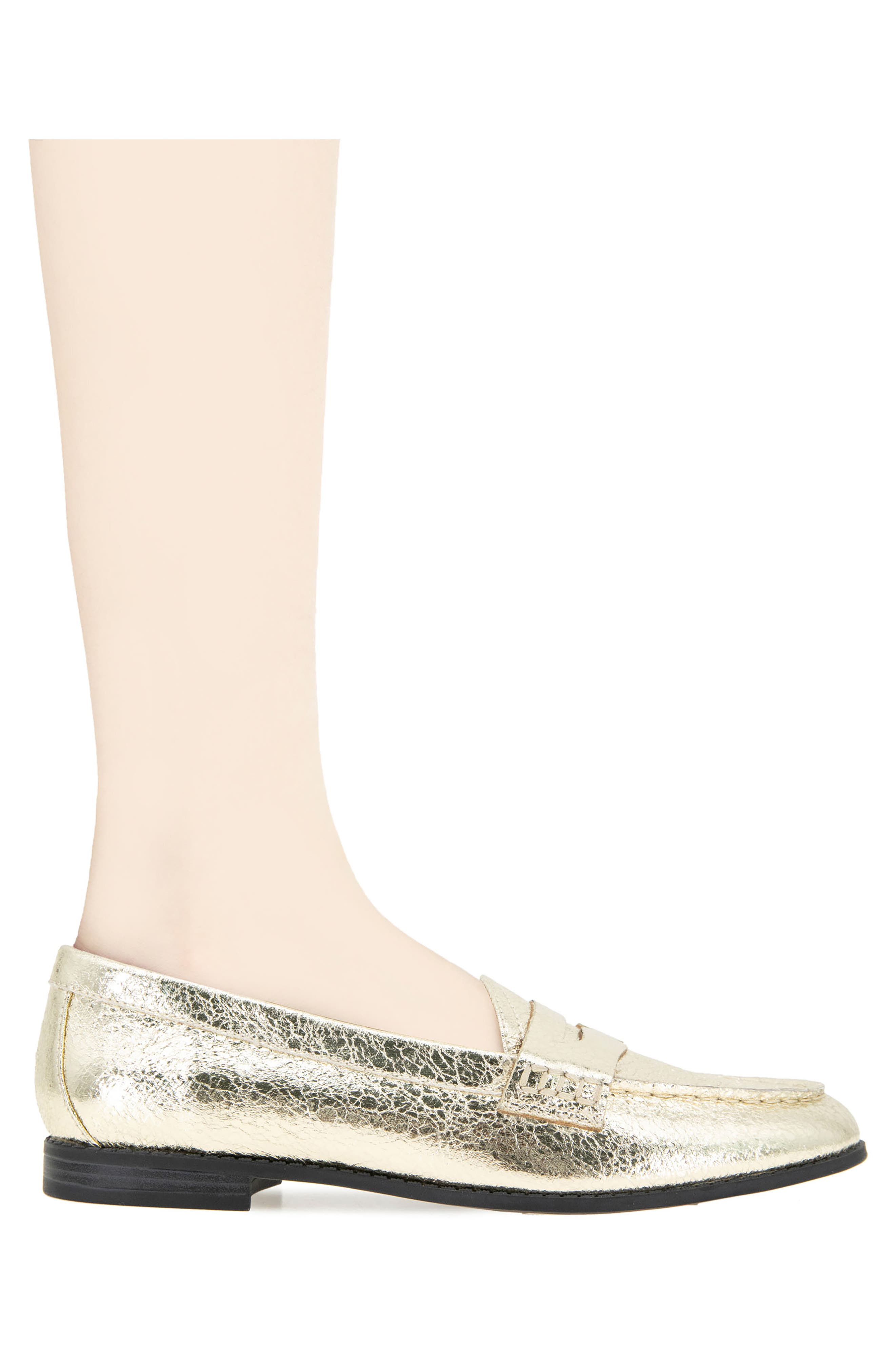 BCBGeneration Unna Penny Loafer, Alternate, color, Platino