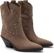 MANGO Pointed Toe Western Boot