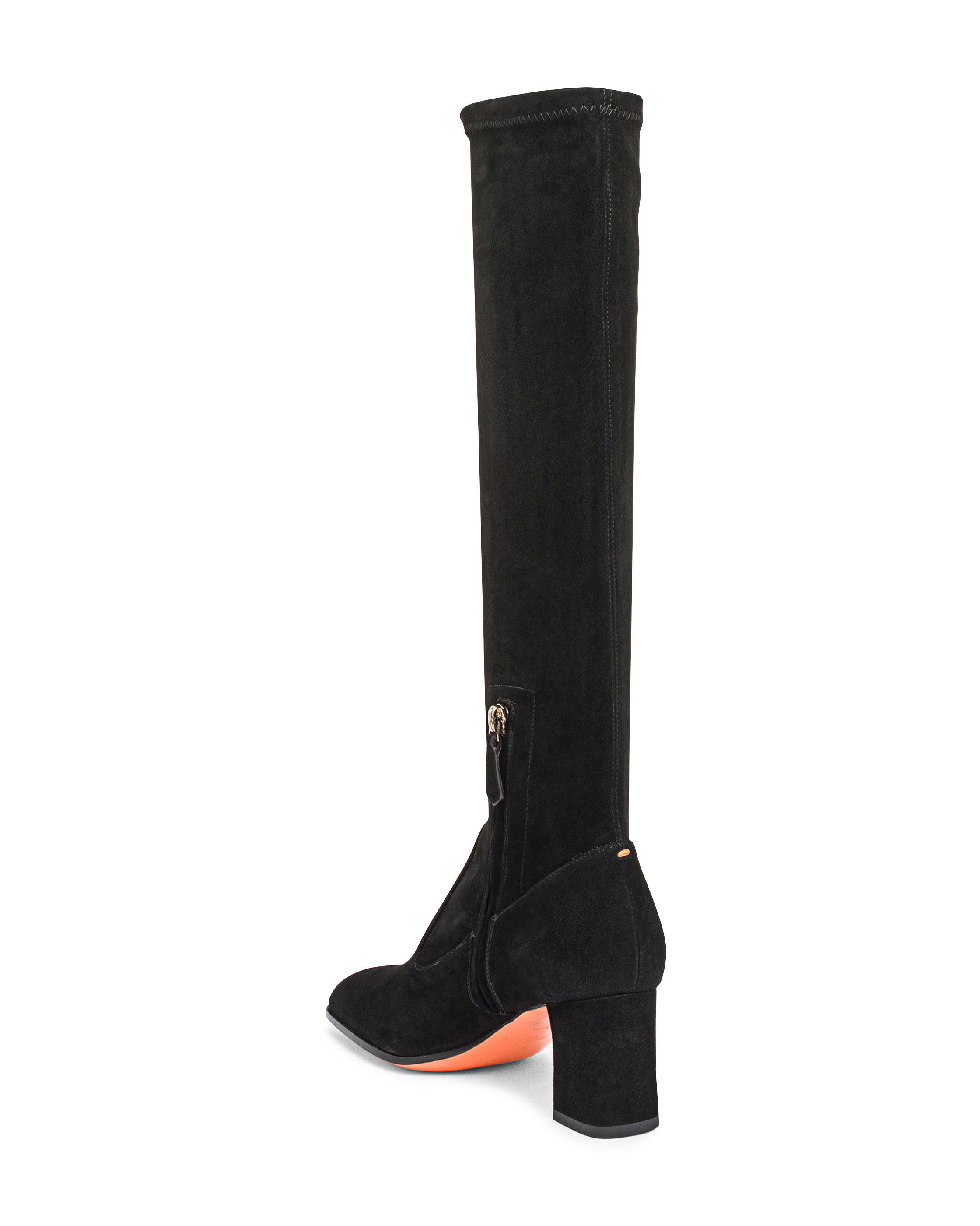 Knee-High Suede Boots, Alternate, color, Black
