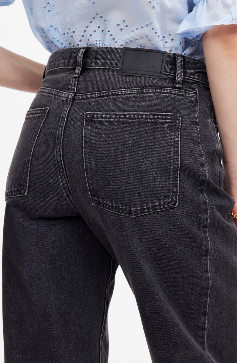 Madewell Pieced Barrel Leg Jeans, Alternate, color, Lockside Wash