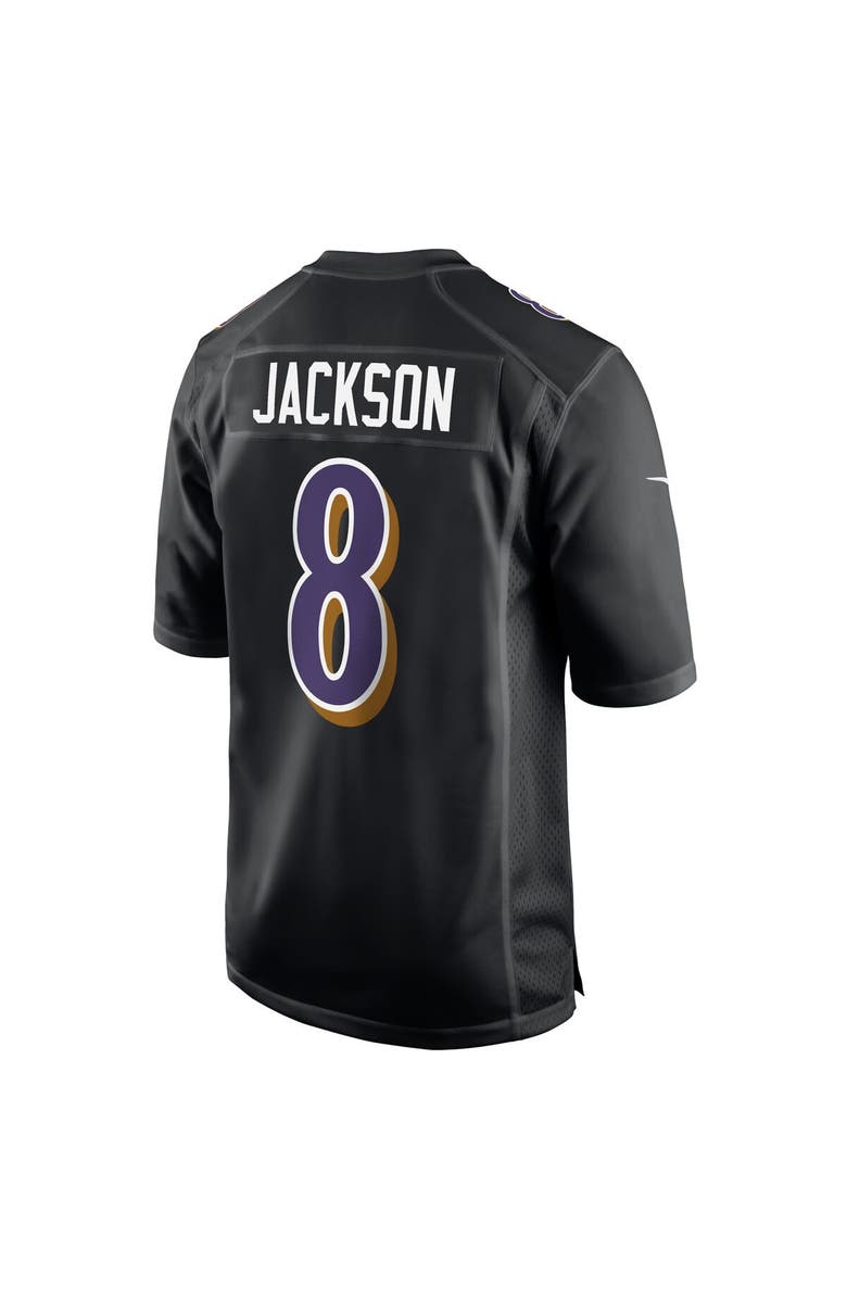 Nike Men's Nike Lamar Jackson Black Baltimore Ravens Fashion Game Jersey, Alternate, color,