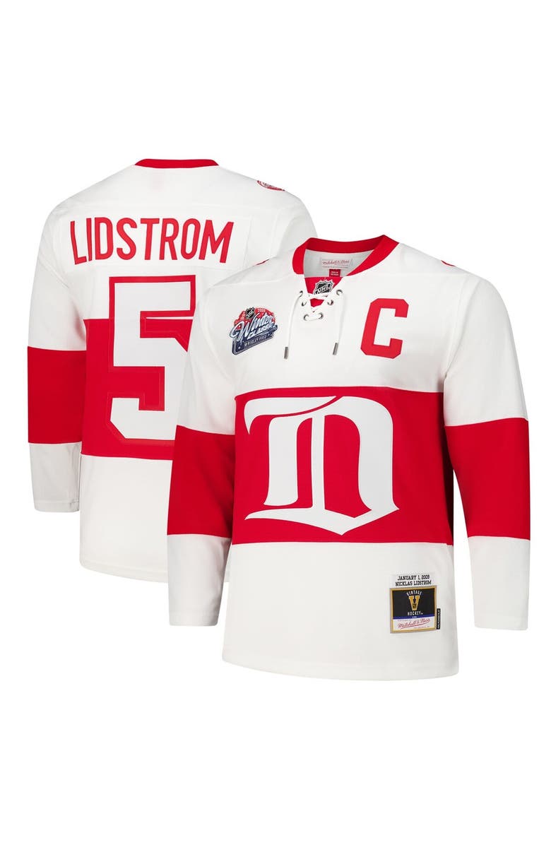 Mitchell & Ness Men's Nicklas Lidstrom White Detroit Red Wings 2008-09 Power Play Jersey, Main, color, White