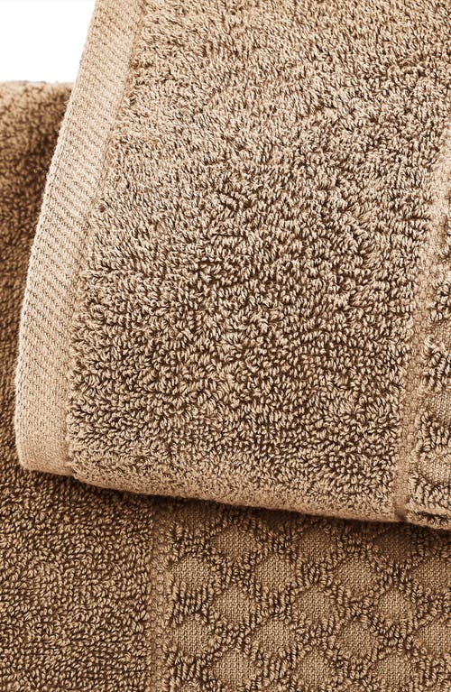 Woven & Weft Diamond Textured 6-piece Towel Set In Brown