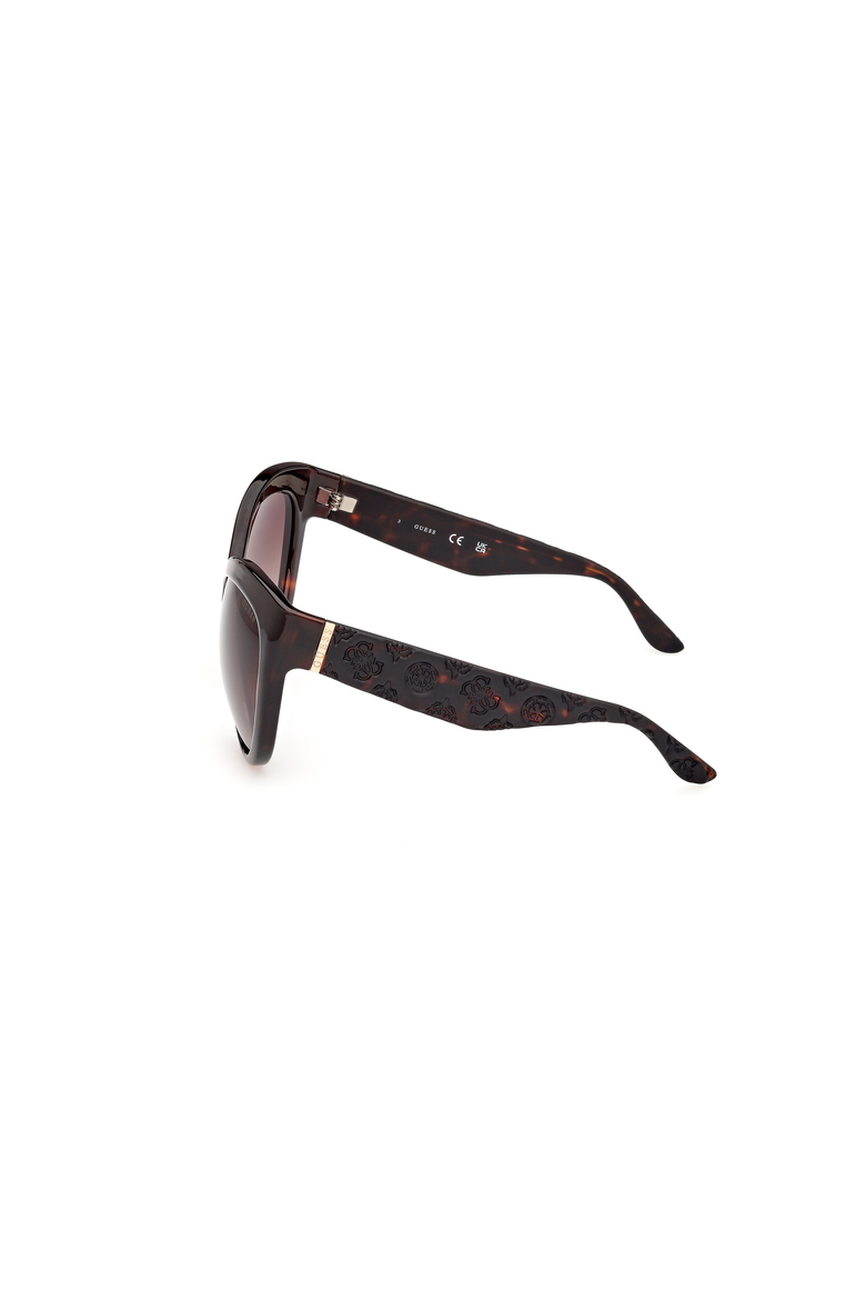 Logo Temple Cat Eye Sunglasses, Alternate, color, Dark Havana / Gradient Brown