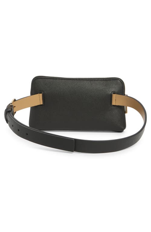Kate Spade New York Saffiano Top Zip Belt Bag In Black