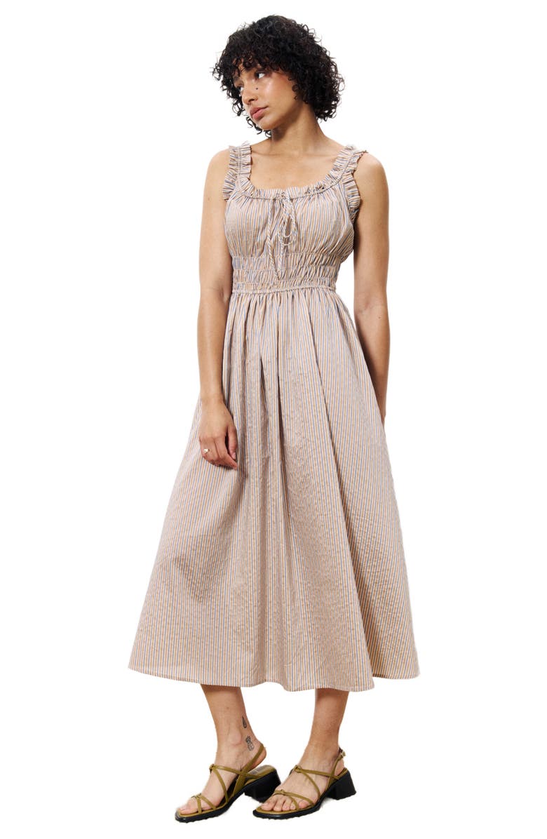 FRNCH Louisane Fit & Flare Sundress, Alternate, color, Beige