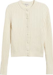 Madewell Rib Cotton & Merino Wool Blend Cardigan