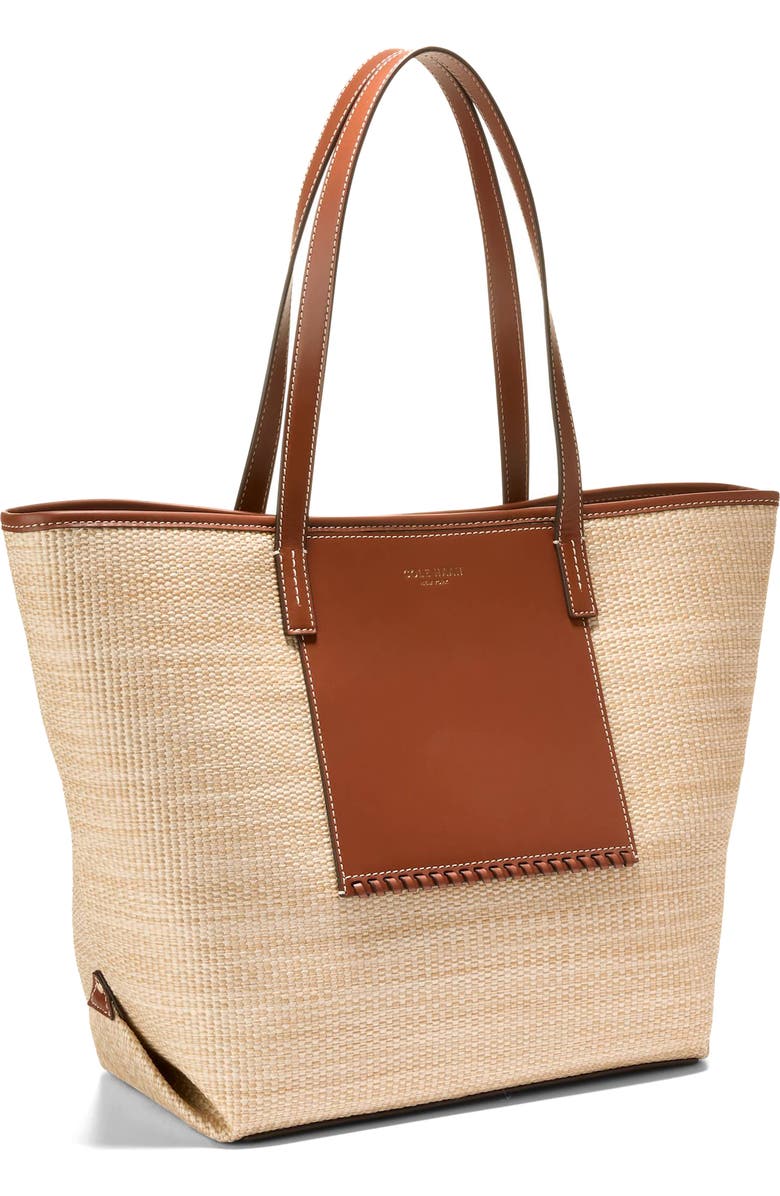 Cole Haan Nantucket Tote Bag, Alternate, color, Natural Straw/ Tan Trim