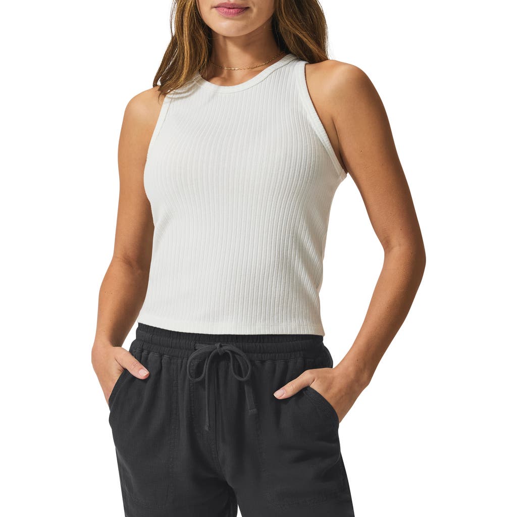 Splendid Ribbed Tank Top In Fresh White