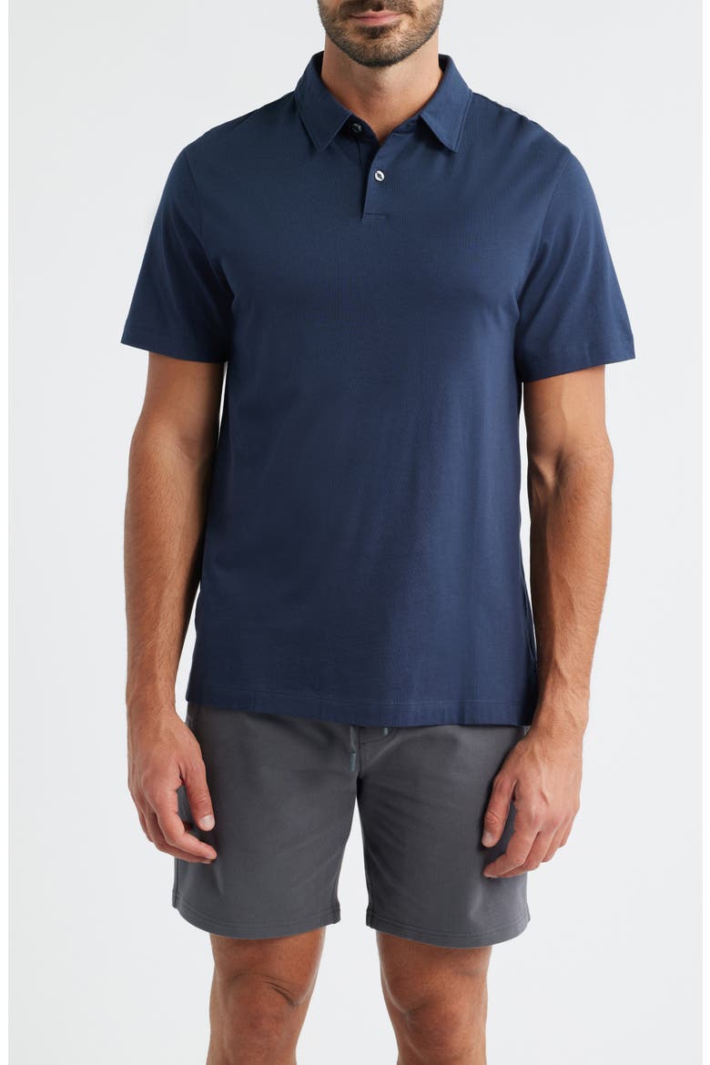Pima Cotton T-Shirt Polo, Main, color, TOTAL ECLIPSE