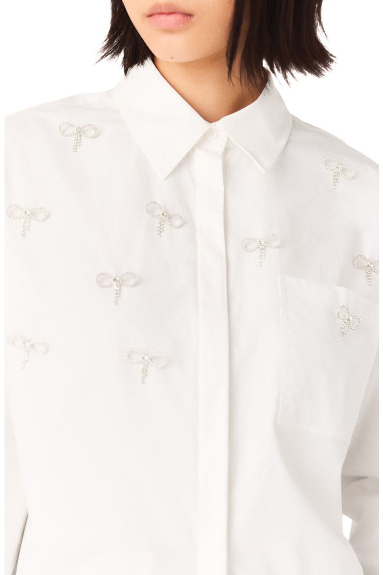 Jewel detail shirt, Alternate, color, White