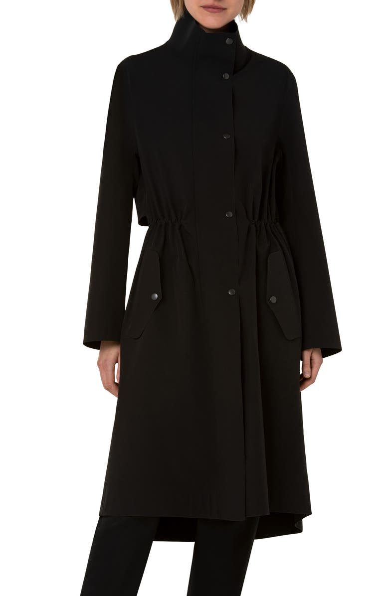Akris punto Water Repellent Stand Collar Techno Parka, Main, color, 