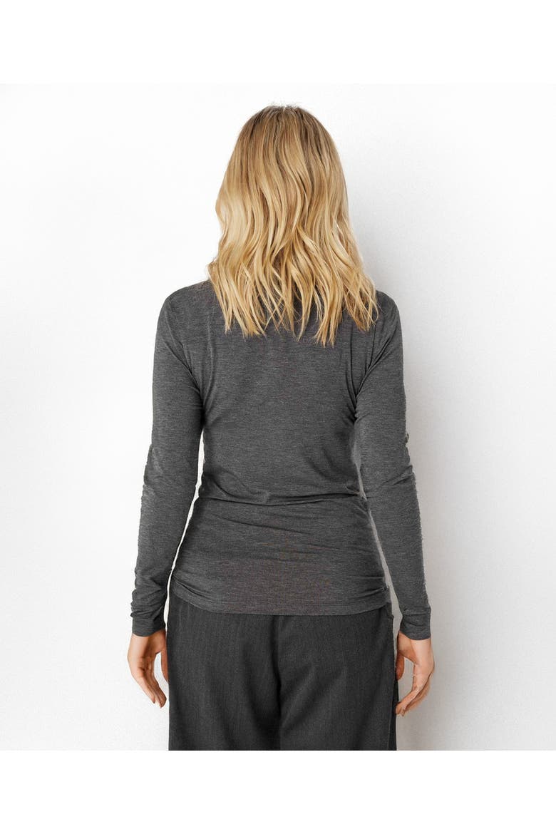 Mabrooklyn Roll Neck Top, Alternate, color, D. Grey Mel.