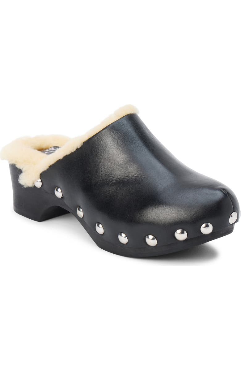 Matisse Mayfair Faux Shearling Lined Clog, Main, color, Black