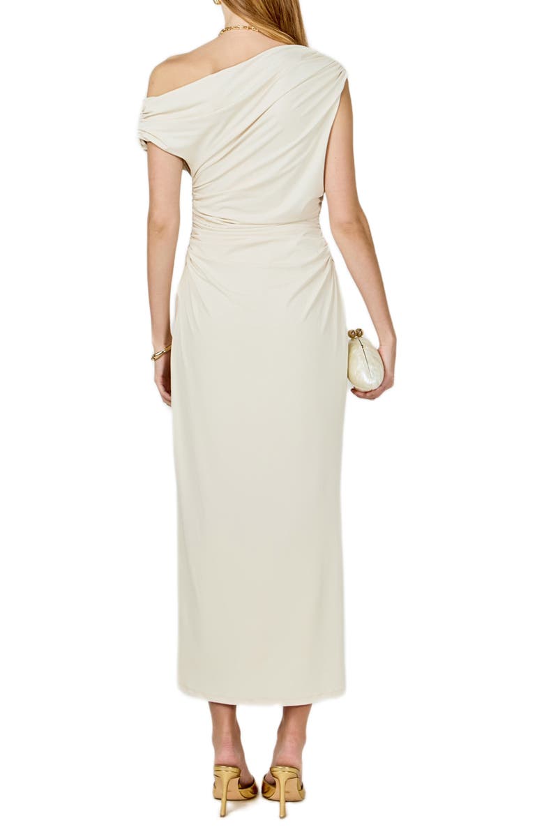Endless Rose One-Shoulder Midi Dress, Alternate, color, Cream