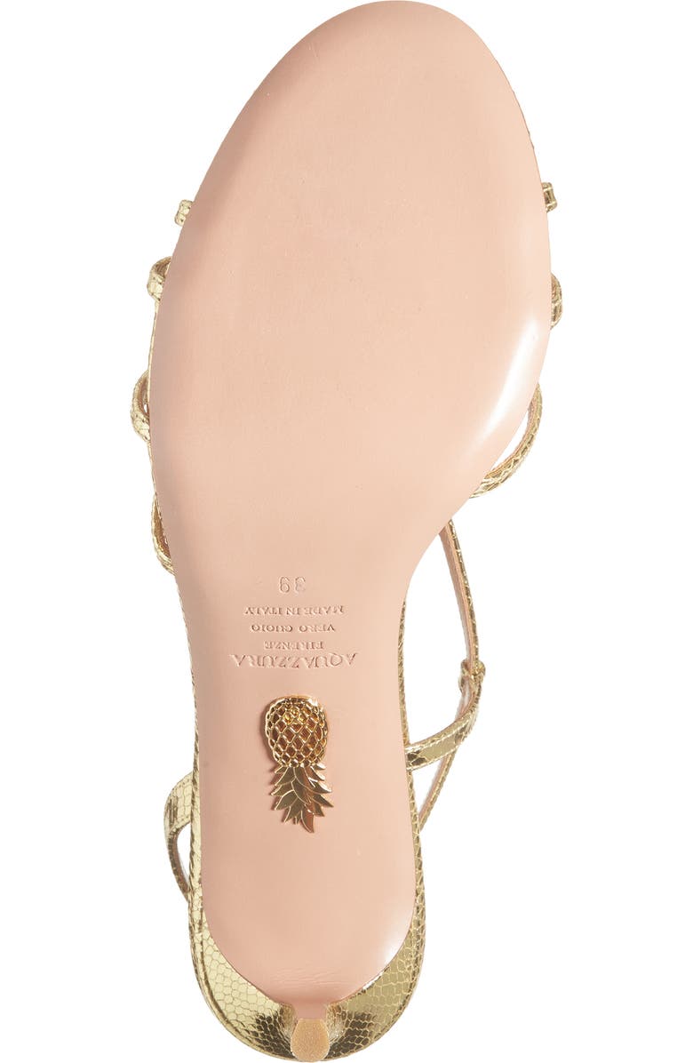 Aquazzura Talk to Me Sandal, Alternate, color, Soft Gold