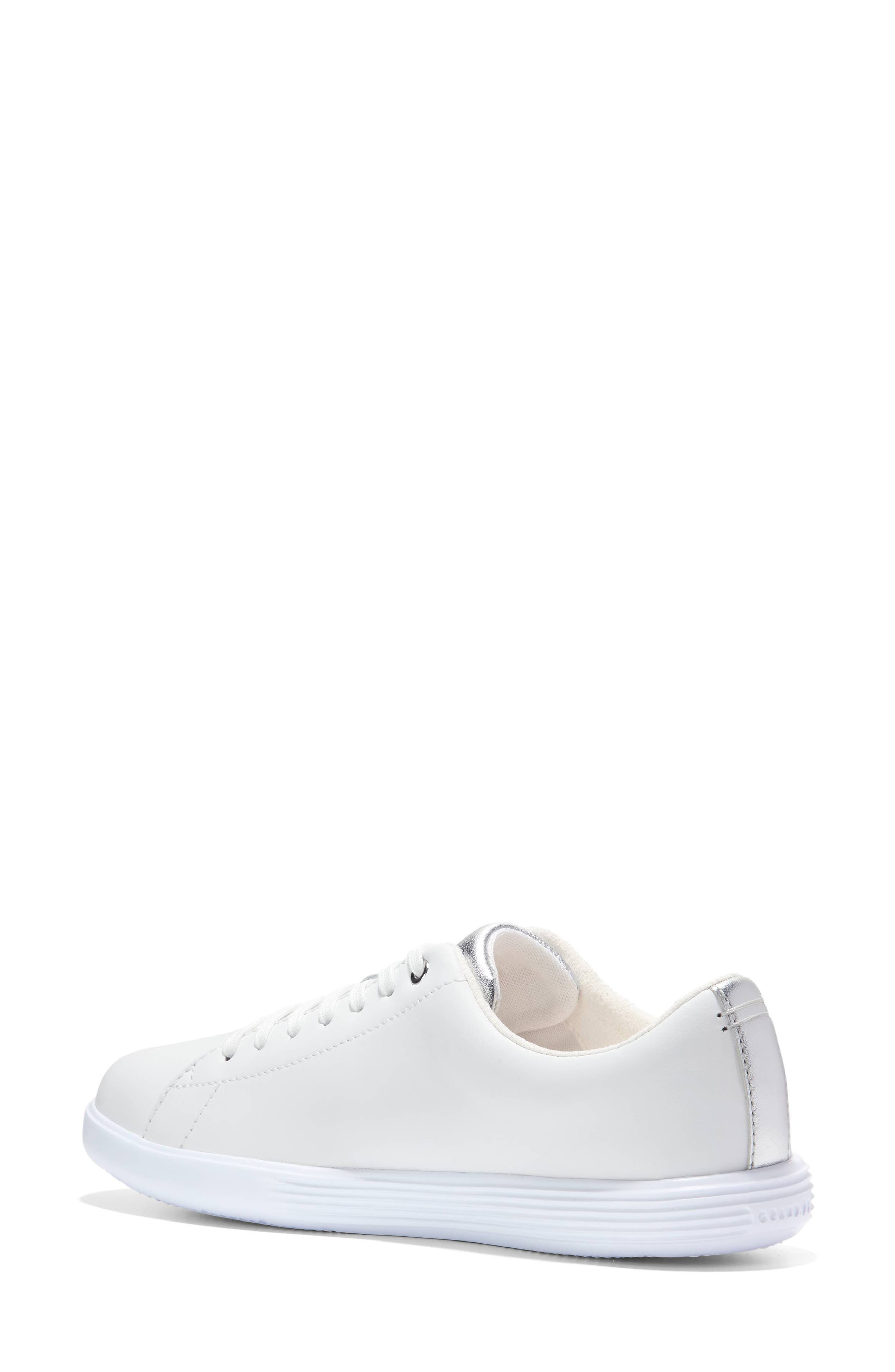 Cole Haan Grand Crosscourt Sneaker, Alternate, color, White/ Silver Metallic