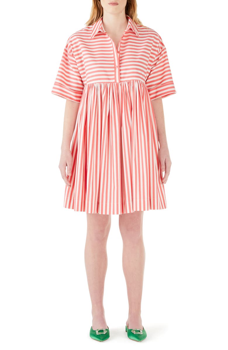 Kate Spade New York julia stripe drop waist cotton dress, Main, color,