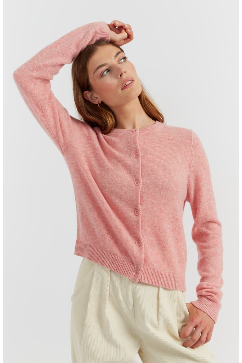 Cloud Cashmere Open Cardigan, Main, color, Pink Marl