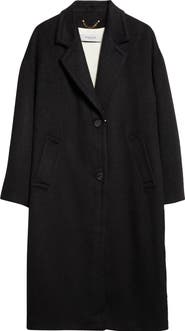Golden Goose Single Breaste Wool Blend Coccon Coat
