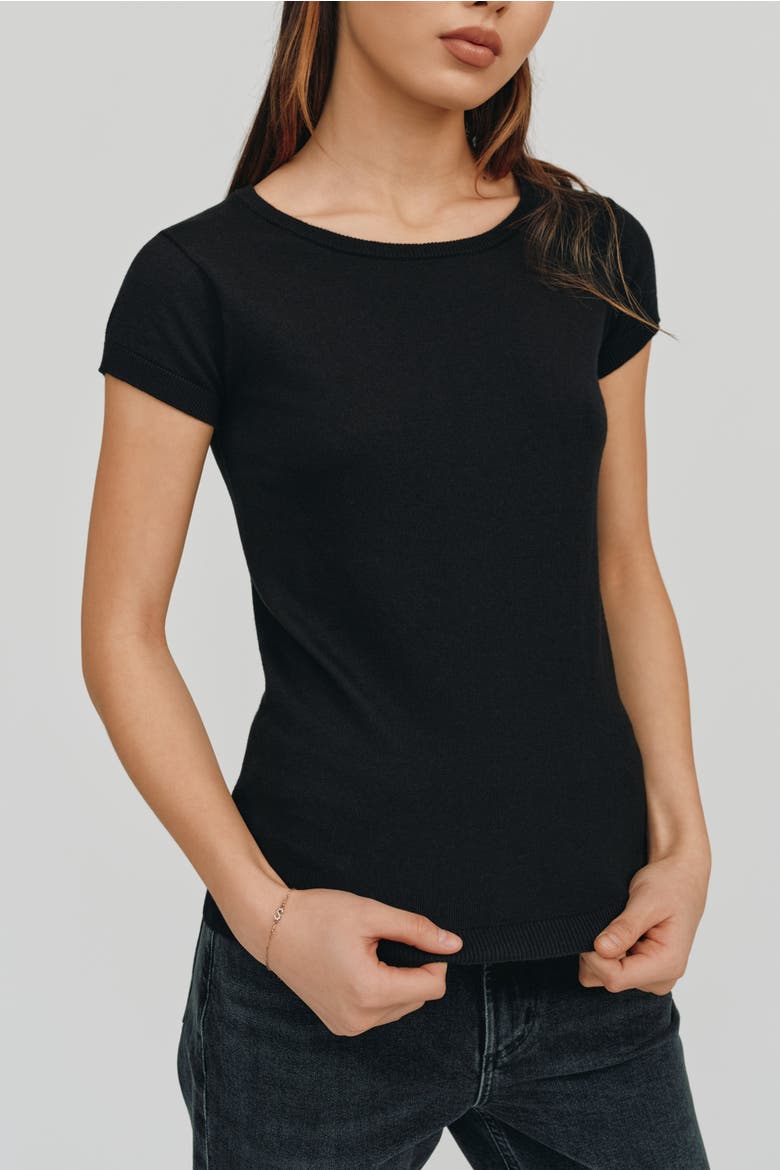 Greta Tee, Alternate, color, Black