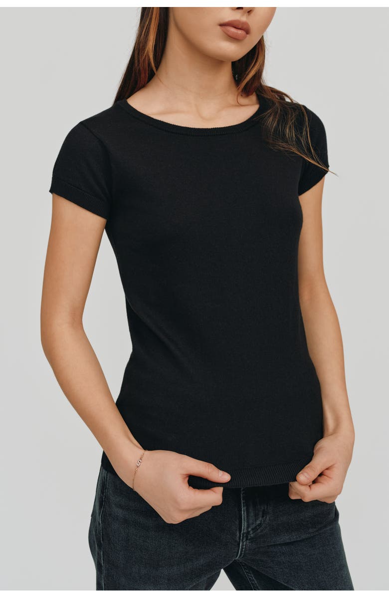 Kathryn McCarron Greta Tee, Alternate, color, Black