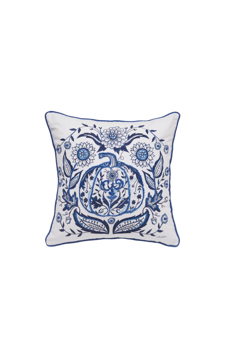 C&F Home Blue Harvest Pumpkin Pillow, Main, color, Blue