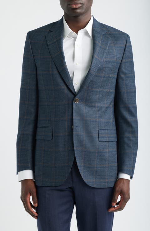 Flynn Classic Fit Green Plaid Wool Sport Coat