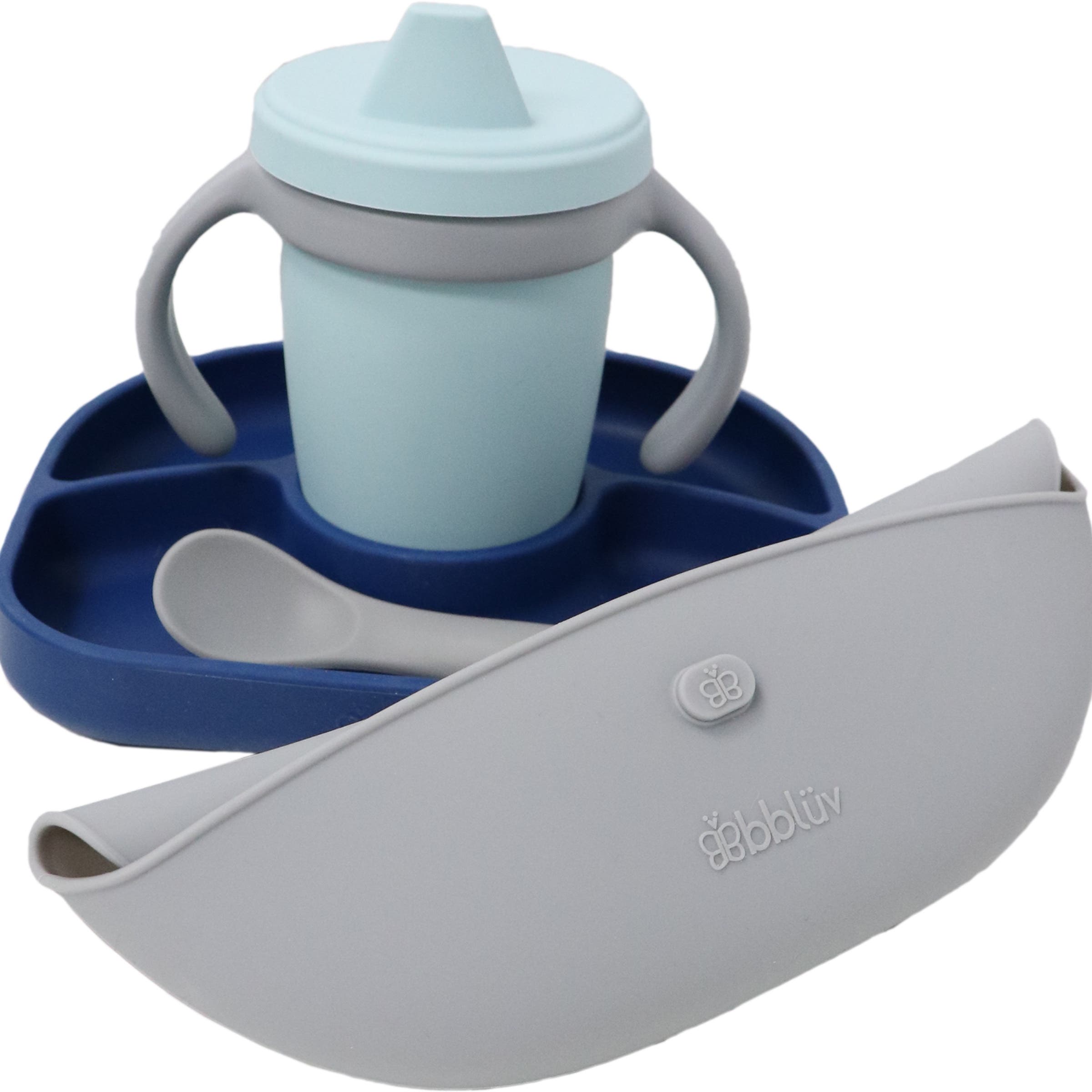 bbluv Sët - Silicone Feeding Set in Navy 
