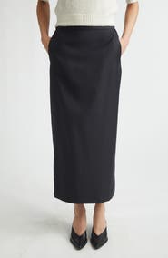 LOULOU DE SAISON Cara Super 120s Wool Pencil Skirt