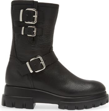 AGL The Chunky Biker Lug Sole Leather Boot Women Nordstrom