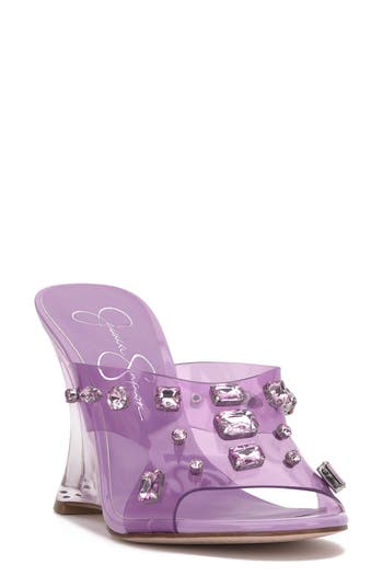 Jessica Simpson Ganisa Wedge Slide Sandal In Orchid