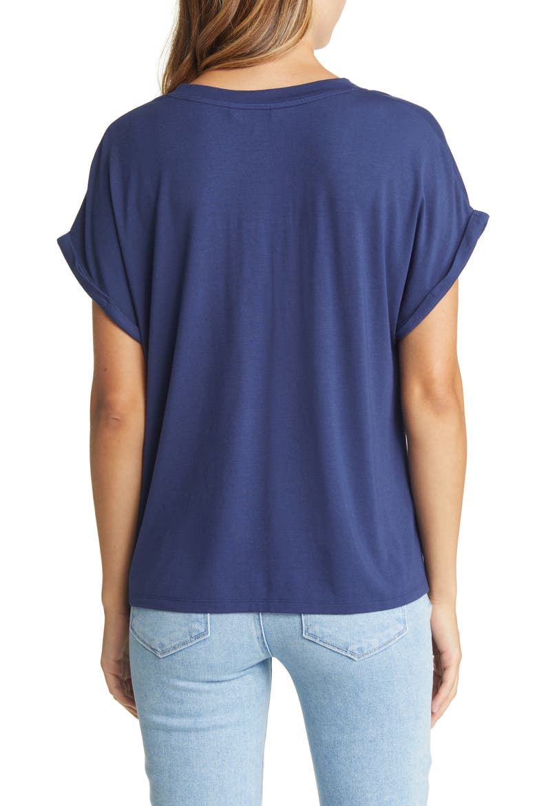 Kauai V-Neck T-Shirt, Alternate, color, ISLAND NAVY