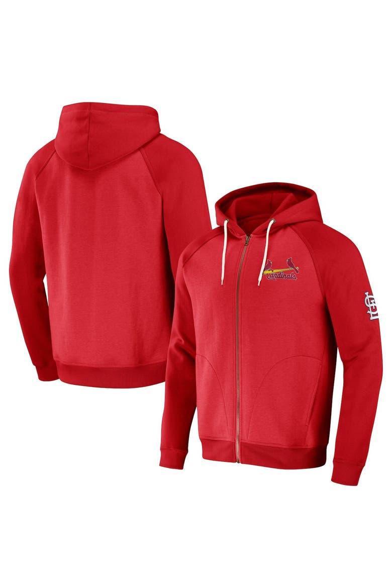 Men's Darius Rucker Collection by Fanatics  Red St. Louis Cardinals Raglan Full-Zip Hoodie, Main, color, Red