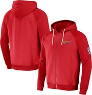 Darius Rucker Collection by Fanatics Men's Darius Rucker Collection by Fanatics Red St. Louis Cardinals Raglan Full-Zip Hoodie