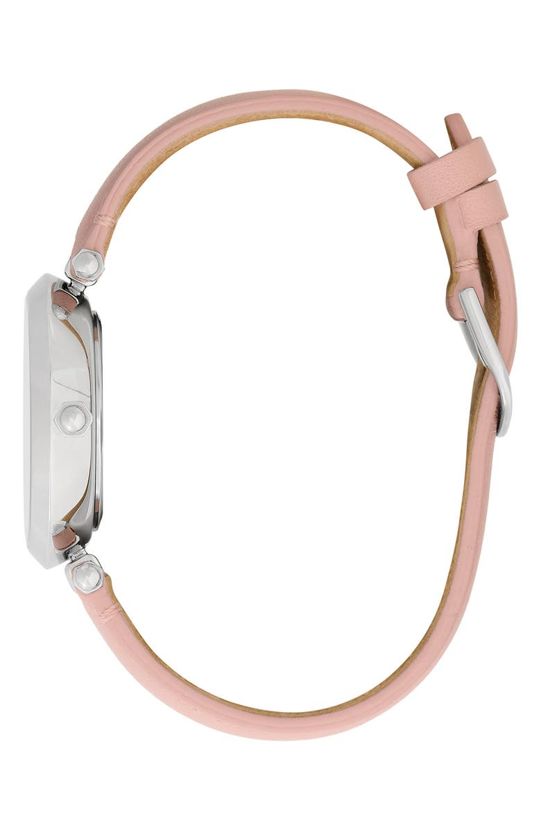 Olivia Burton Signature Florals Leather Strap Watch, 34mm, Alternate, color, 