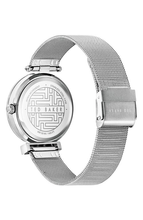 Ted Baker Bow Mesh Strap Watch, 36mm In Silver