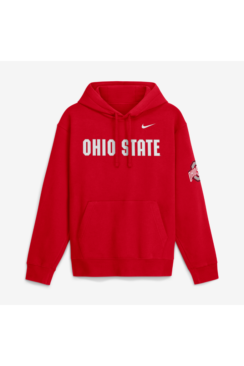 Men's Nike  Scarlet Ohio State Buckeyes 2026 Sideline Club Fleece Hoodie, Main, color, Scarlet