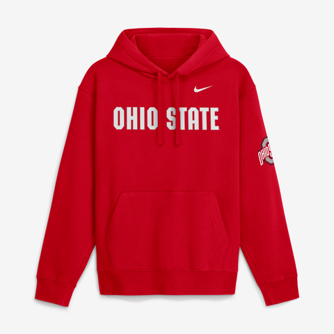 Men's Nike  Scarlet Ohio State Buckeyes 2026 Sideline Club Fleece Hoodie