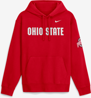 Nike Men's Nike Scarlet Ohio State Buckeyes 2026 Sideline Club Fleece Hoodie