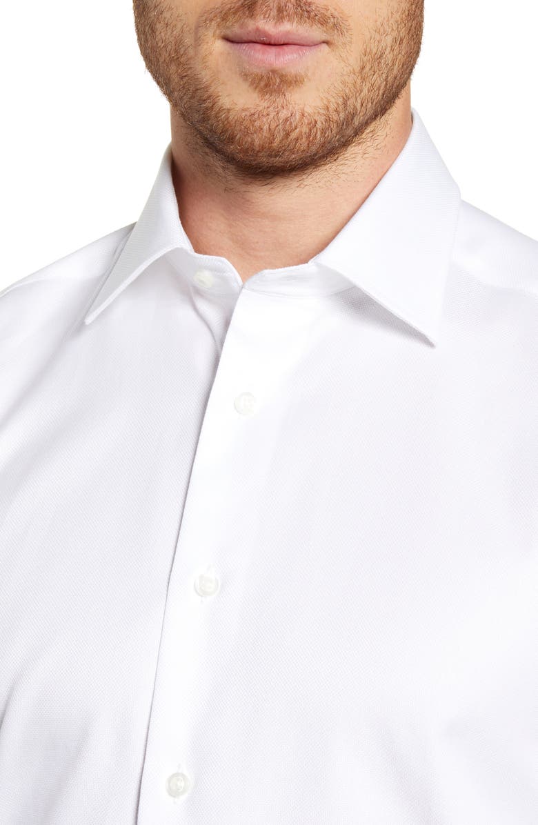 David Donahue Regular Fit Royal Oxford Dress Shirt, Alternate, color, White