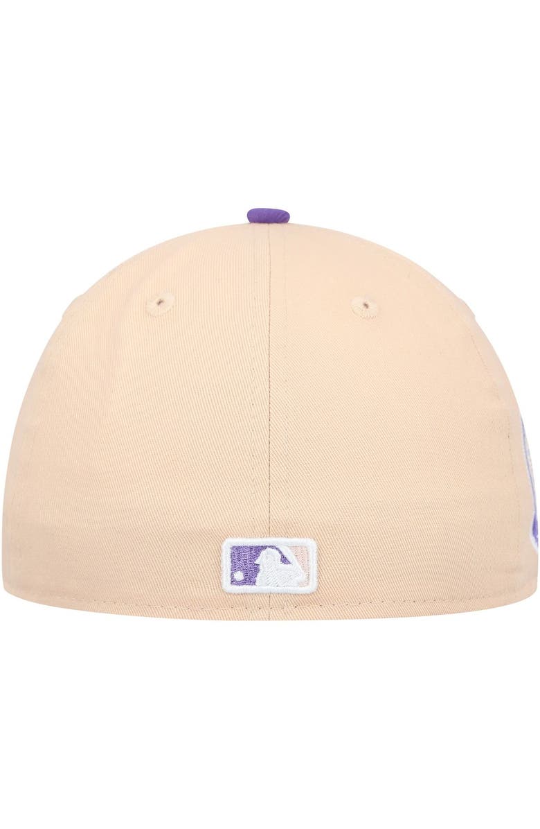 New Era Men's New Era Peach/Purple New York Yankees Subway Series Side Patch 59FIFTY Fitted Hat, Alternate, color, Orange