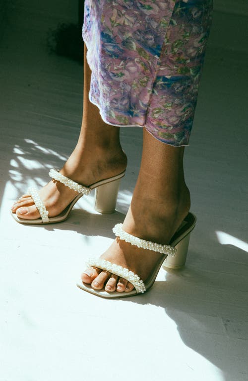 Dolce Vita Noel Womens Blco Man Made Heels In Vanilla Pearls